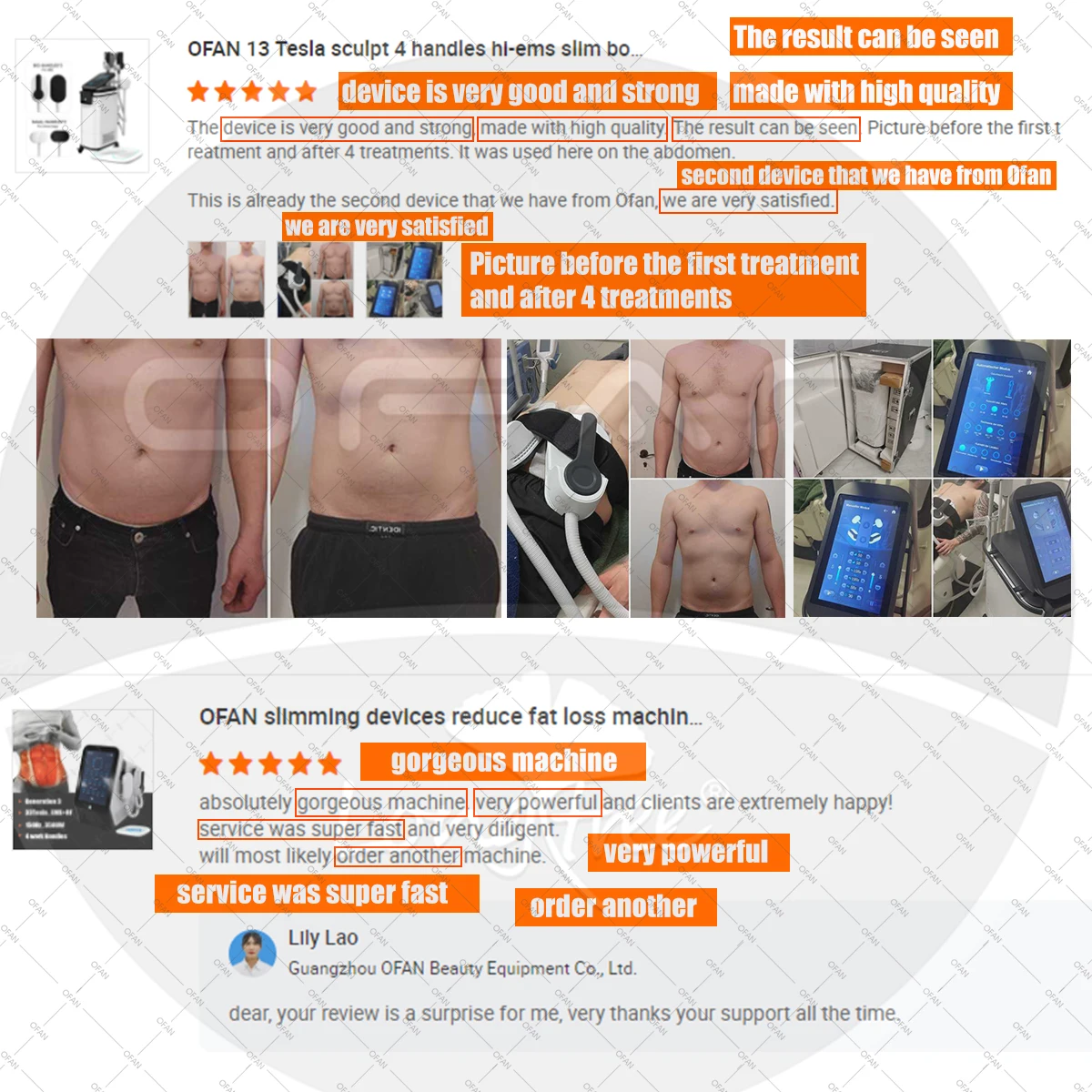 OFAN Eletroestimulador Ems Abdominal Em Rf Sculpt 4 Handles tesla Scult Ems Slimming Machine Portable