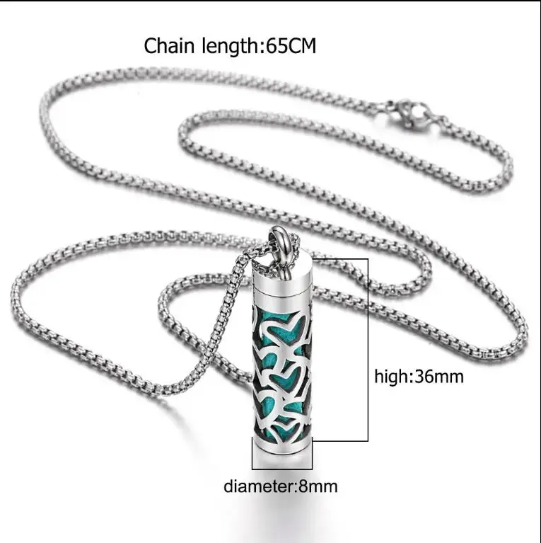 Wholesale Aromatherapy Jewelry Necklace Essential Oil Diffuser Necklace Stainless Steel Open Locket Aroma Scent Perfume Necklace