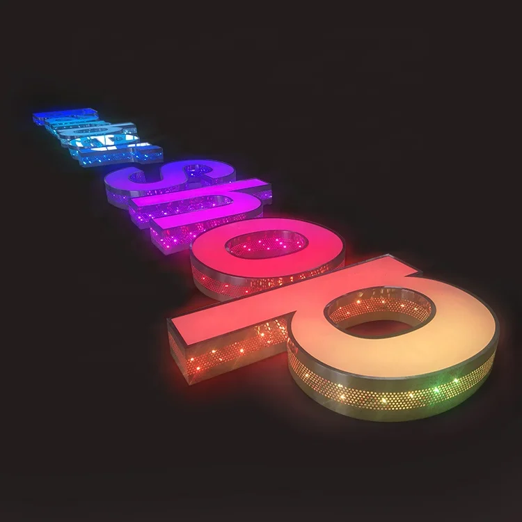 
Светодиодные 3d буквы для улицы, светящийся магазин, вывески, светодиодные буквы 