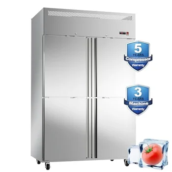 Rebirth Commercial Upright Freezer Automatic Defrost Digital Temperature Control 304 Stainless Steel for Commercial Kitchens