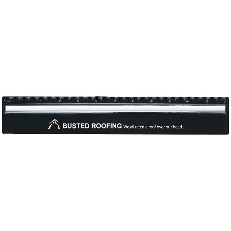 Пластиковая 12-дюймовая линейка с увеличительным стеклом с индивидуальным логотипом и логотипом, Студенческая линейка, рекламные подарки