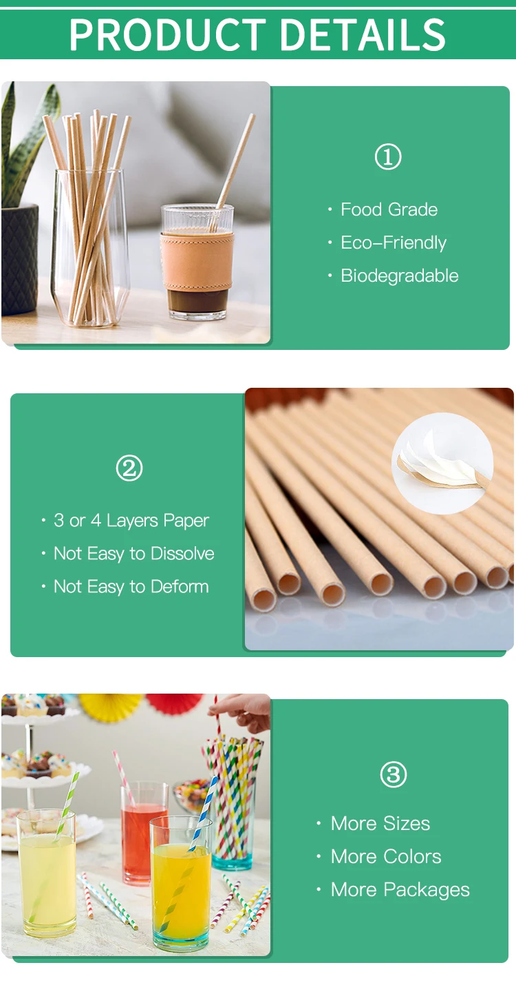High Quality Drinking Straws Wholesale Biodegradable Best Paper Straws