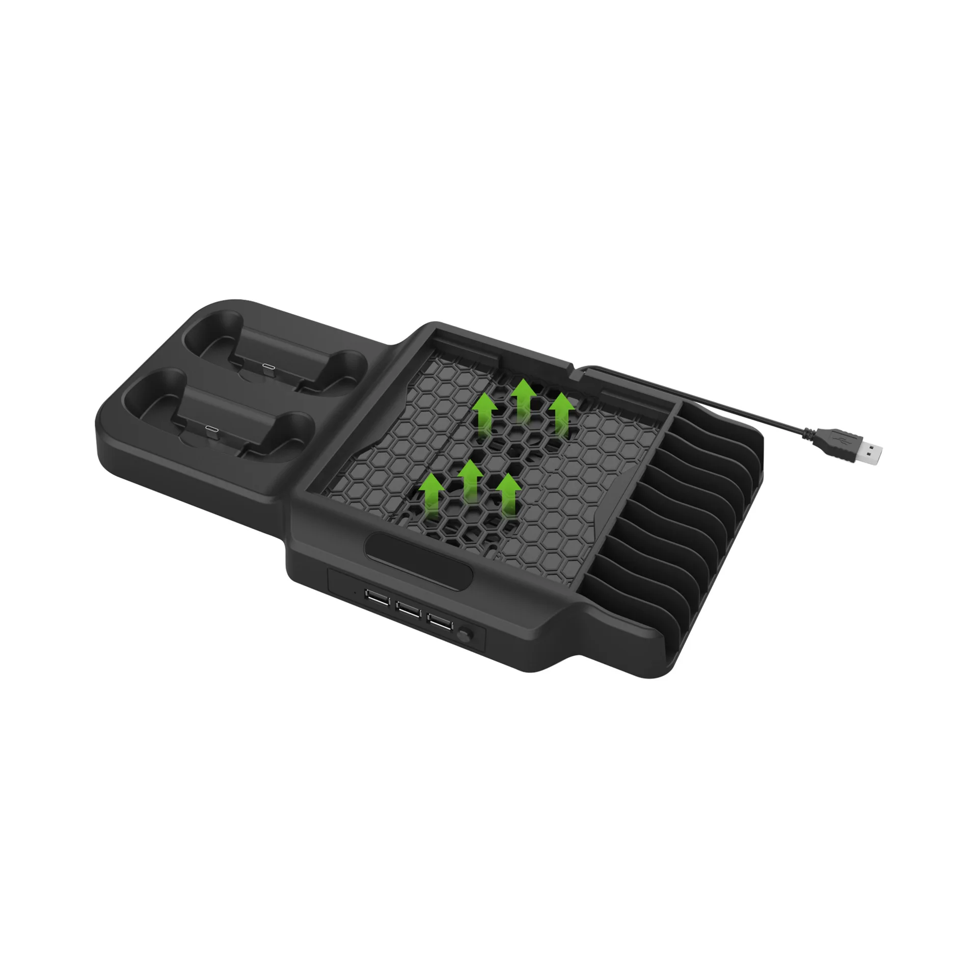 Console Cooling Stand Luckit RGB Vertical Stand With USB Ports For Xbox Series X - Cooling Stand For Disc & Digital Edition RGB Gaming Stand