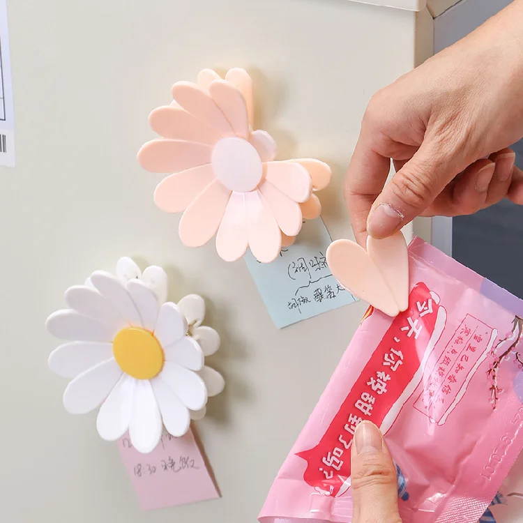 Daisy Flower Magnetic Snack & Food Sealing Clips
