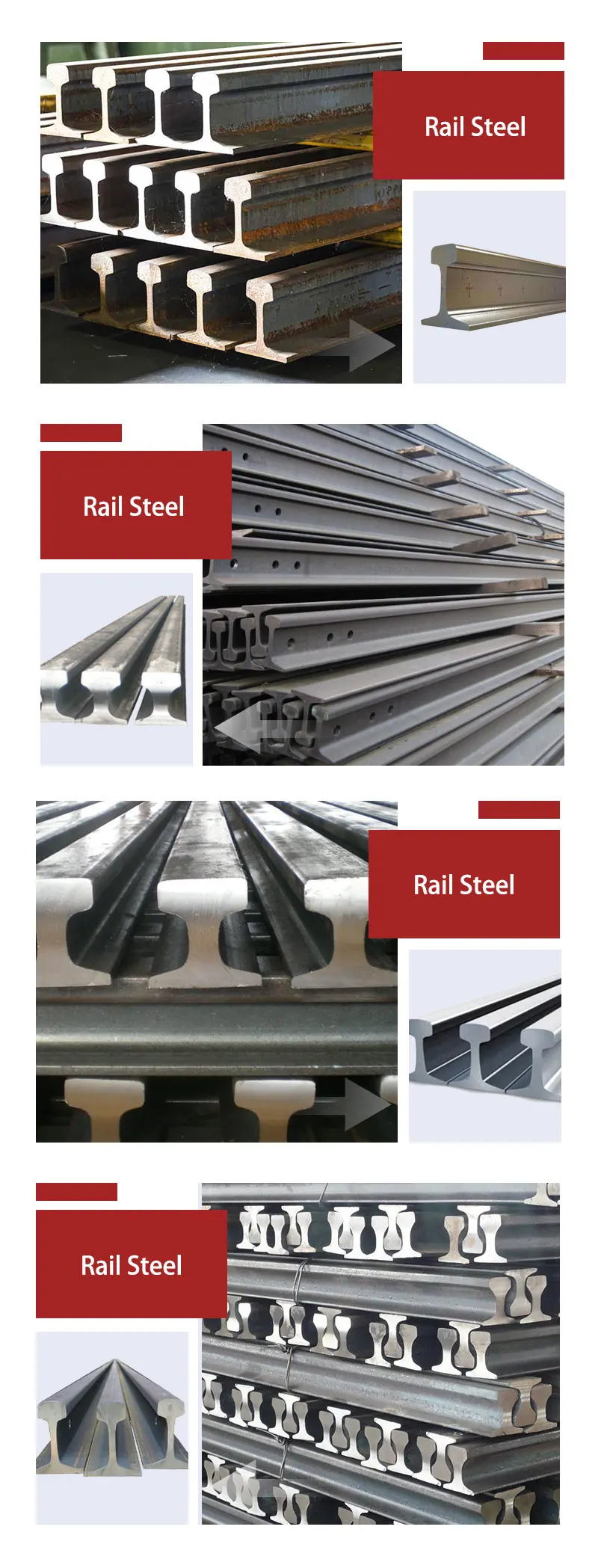 Best Price High Quality Q235b 55q u71mn Railroad Track Railway Steel Rail