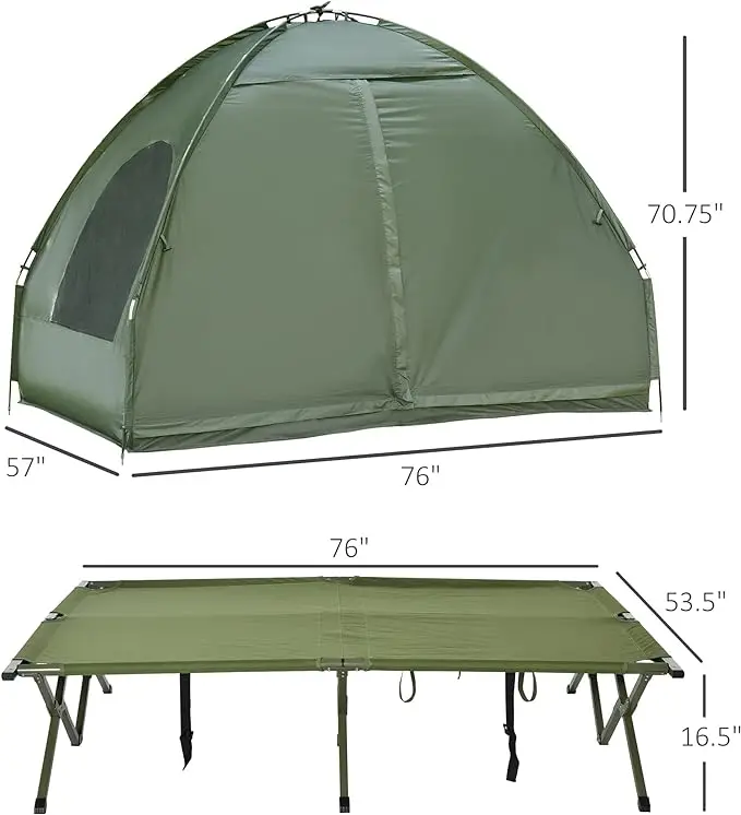 Hotsale 2 Person Foldable Camping Cot With Tent,Bedspread And Thick Air