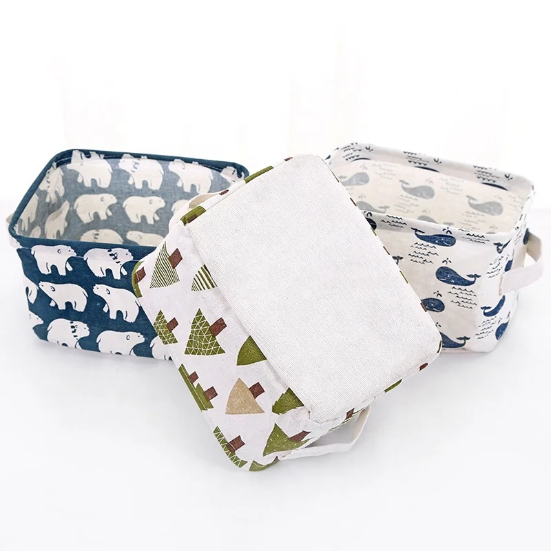 Clothing Box with Large Capacity  Foldable Rope Cotton Storage Basket Storage Organizer Kid Toy Woven Storage Box