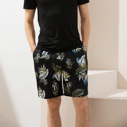 wholesalve summer luxury breathable silk shorts sleepwear pyjamas shorts men NO 3