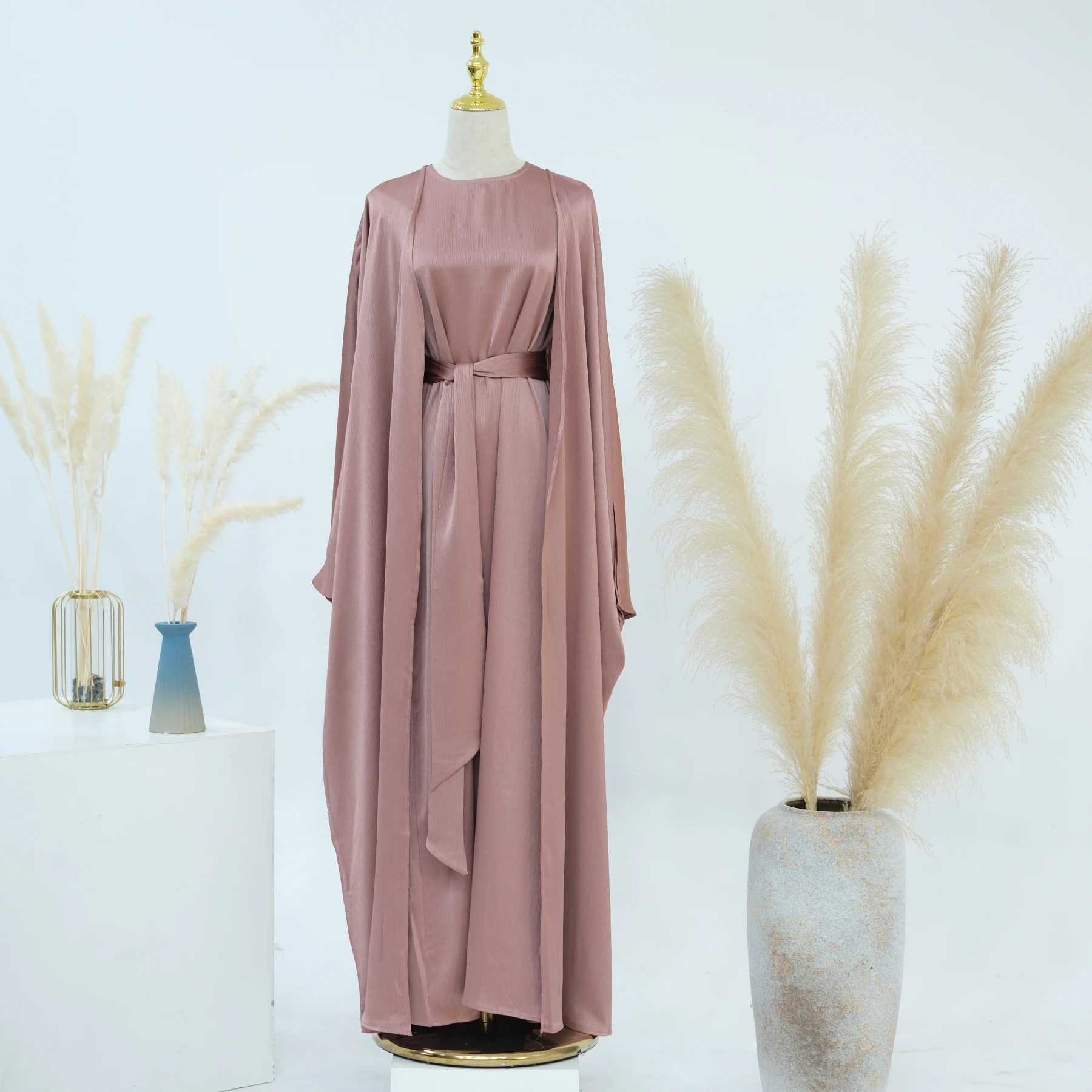 chinese dress ladies Luxury Abaya for Daily Wear LightBiege / 48 main image 1