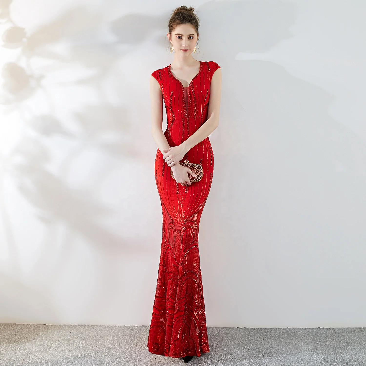 2019 Evening Dresses Pretty Special Occasion Weddings Events Beaded Slit  Islamic Dubai Kaftan Saudi Arabic Dress Evening