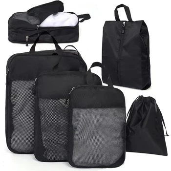 New Arrival Wholesale Packing Cubes 6pcs/set Portable Travel Waterproof Clothes Storage Bags