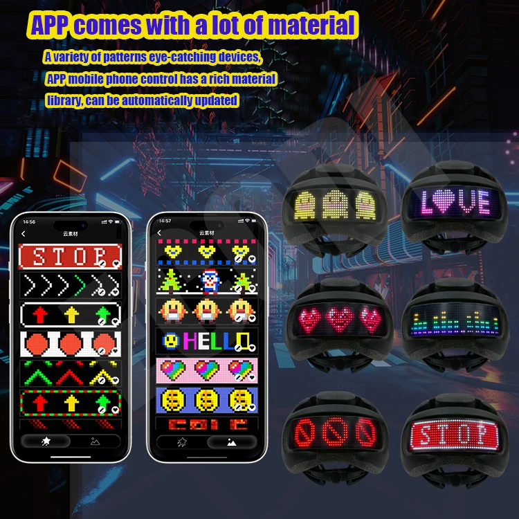 Programmable Led Helmet Led Programmable Flexible APP Control New Motorcycle Lighting Helmet ...