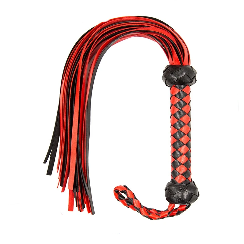 Fouet Paddle En Cuir PU Avec Tresses & Poignée – Style BDSM / Adulte – Neuf