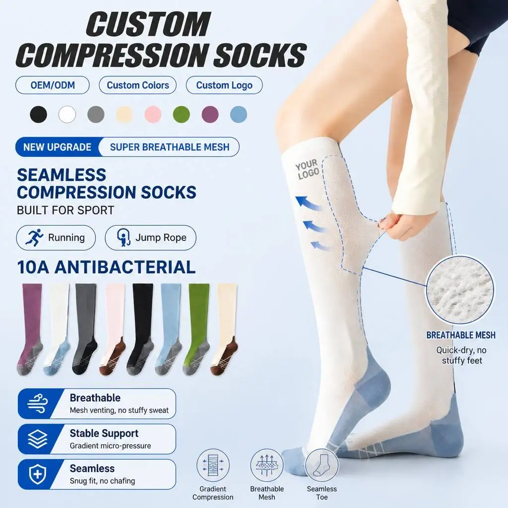 Custom Compression Running Socks view 2