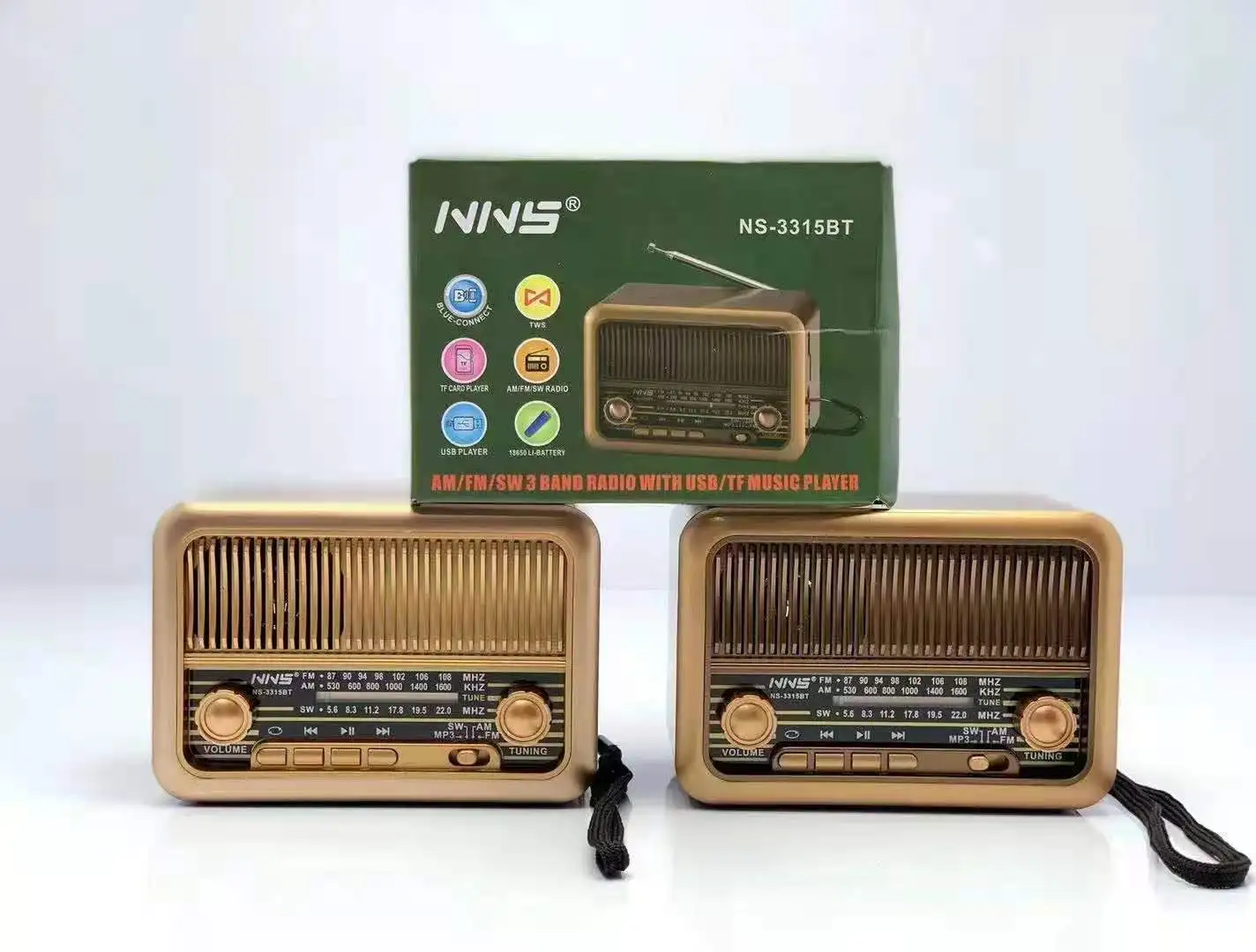 Перезаряжаемый Fm-радиоприемник с подключением по Bt недорогой портативный винтажный радиоприемник Usb Tf музыкальный плеер M -553bt/новый ретро-радиоприемник