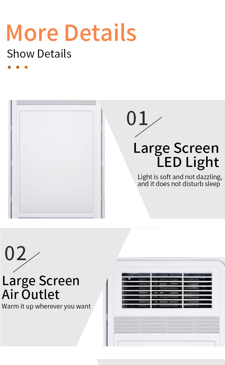 2800w Ultra-thin Bathroom Heater Ptc Heating Ceiling Strong Warm ...