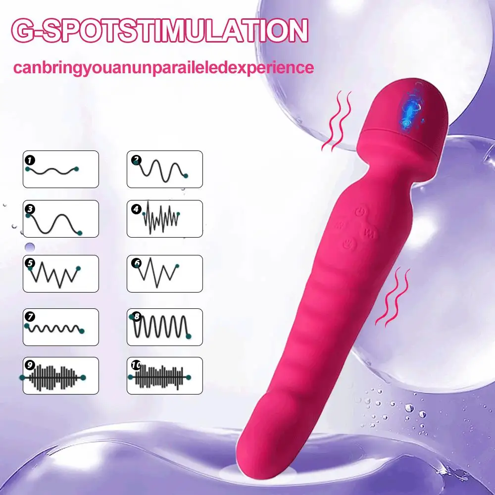 2026 Wholesale G Spot Vibrator OEM Latest Sex Toy Clitoris Stimulating  Sexual Dual Head Av Wand Rabbit Vibrator for Women