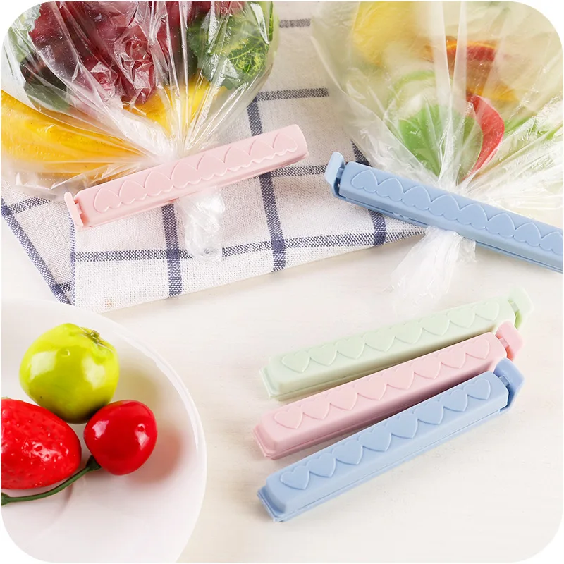 Plain Color Sealing Clip 5 Pieces Food Preservation Small Plastic Bag Snack Bag Clip Sealer