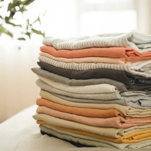 GOTS Certificate  French Flax Linen Stripe Bed Sheet 100% Natural French Linen Duvet Cover Pillowcase Set