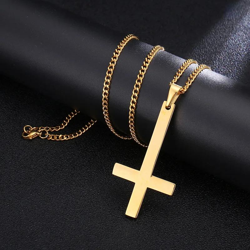 14k gold inverted cross