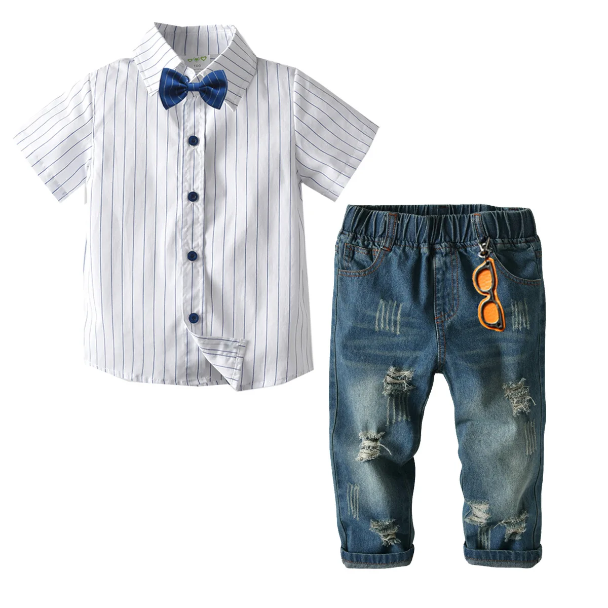 Ensemble Pour Bebe Garcon Chemise A Manches Courtes Jean Avec Nœud Papillon Original Vente En Gros 2 8ans 21v030 Buy Pyjama En Coton A Manches Courtes Pour Garcons Ensemble Adolescent Garcon Ensemble De Vetements Pour Garcons Product On Alibaba Com