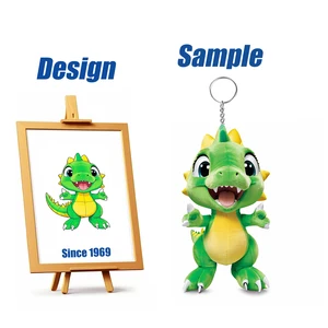 Shengye High Quality Customizable Animal Dragon Plush Keychain Wholesale Factory Keyring with Logo Plushie Dinosaur Keychain Toy