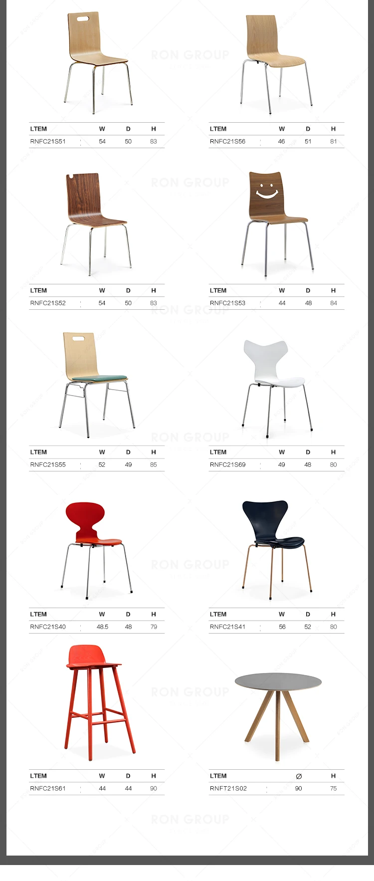 Wholesale fast food restaurant furniture modern wooden dining room chairs luxury chinese custom furniture project design