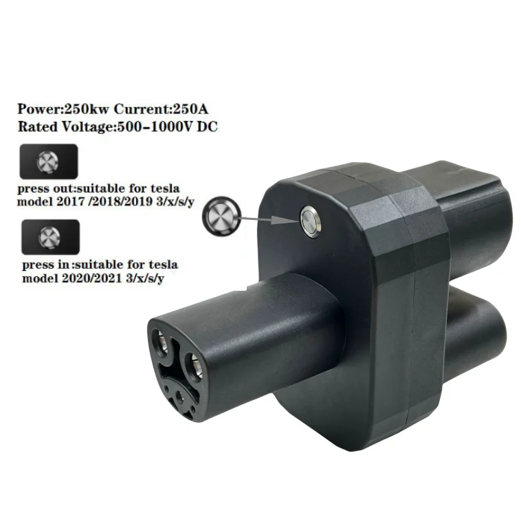 Adaptateur AOTAI Tesla Superchargeur CCS2 Chargeur Rapide DC vers Adaptateur TPC pour Station de Chargement V2 (250 kW / 22 kW Max) Modèle S3XY