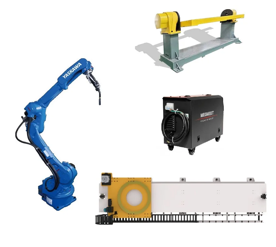 YASKAWA AR2010 Welding Robot with CNGBS Robot Positioner Robot Track and MEGMEET Welder for Welding Automation