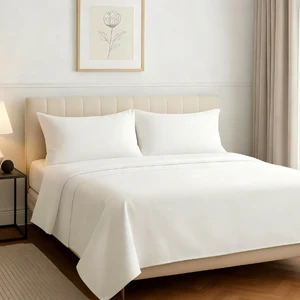 Bulk Supply Custom Hotel Woven Duvet Cover & Sheet Set Bedding Sets 6pcs with 300TC Cotton