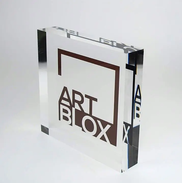 Spring Sign clear Solid Acrylic Block Sublimation Acrylic Photo Block