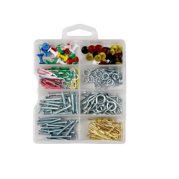 Factory Supply Universal 215 PC Fastener Daily Used Kits Assortment Customizable Plastic Fastener Kits with OEM Support