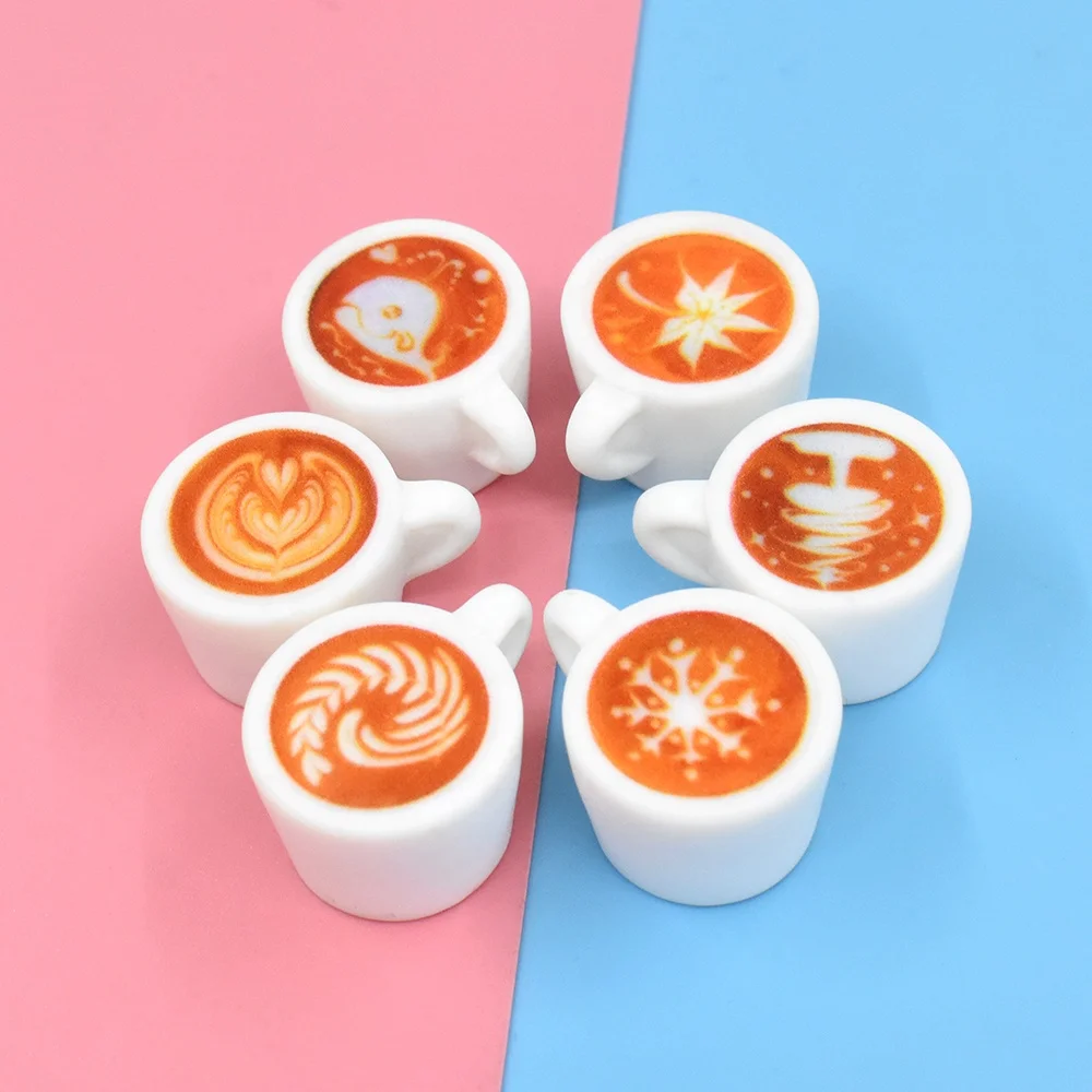 Новый дизайн, имитация миниатюрной кофейной чашки, подвески из смолы, детские мини-игрушки для кухни, подвеска «сделай сам», поделки ручной работы