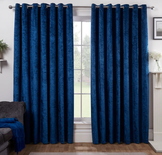 Tende Oscuranti 2 Pezzi 140x290 Cm, Stampa Marmo Oro Blu, Con Occhielli, Per Soggiorno E Camera Da Letto