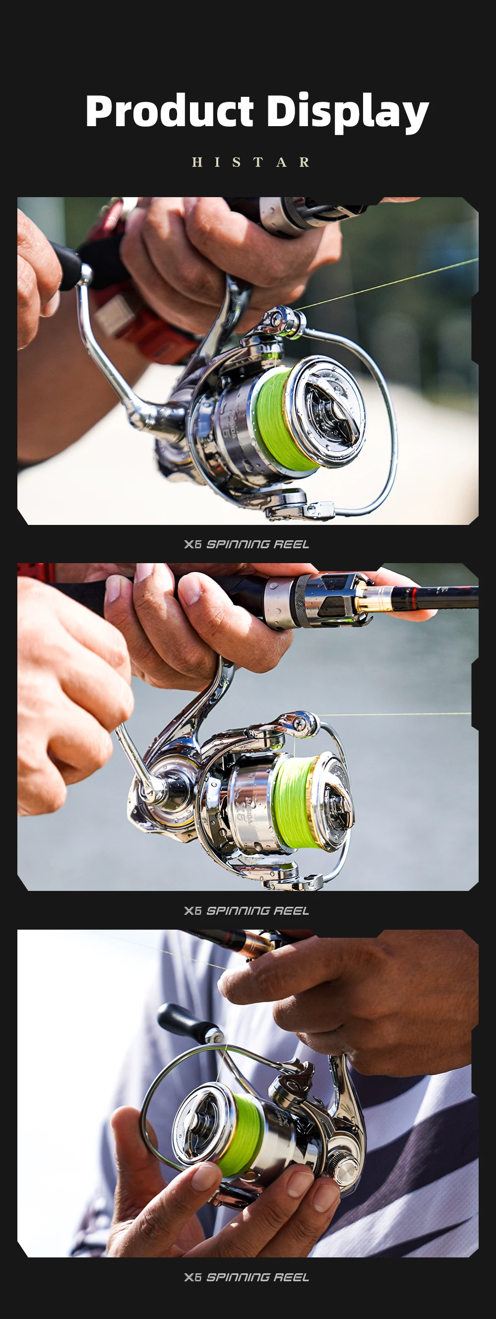 HISTAR X6 Spinning Reel - Durable, High-Performance Fishing