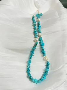 Baroque Freshwater Pearl Necklace, Super Aesthetic Jewelry, with Mirror Gloss