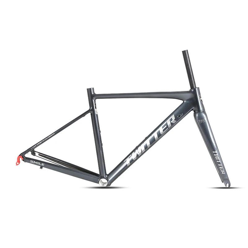 TWITTER SMILE C 7005 Aluminum Road Bike Frame - 700C, Smooth 
