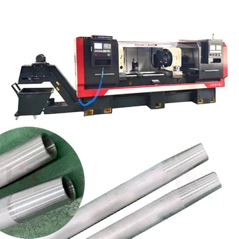 HX-70260-95 Precision Metal Turning CNC Lathe Machine Horizontal Hydraulic Flat Bed  Double Spindle Lathe