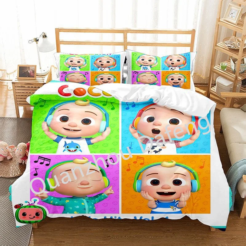 Custom New Style Cartoon Cute Cocomelon Printing Woolen Bedding Bedding ...