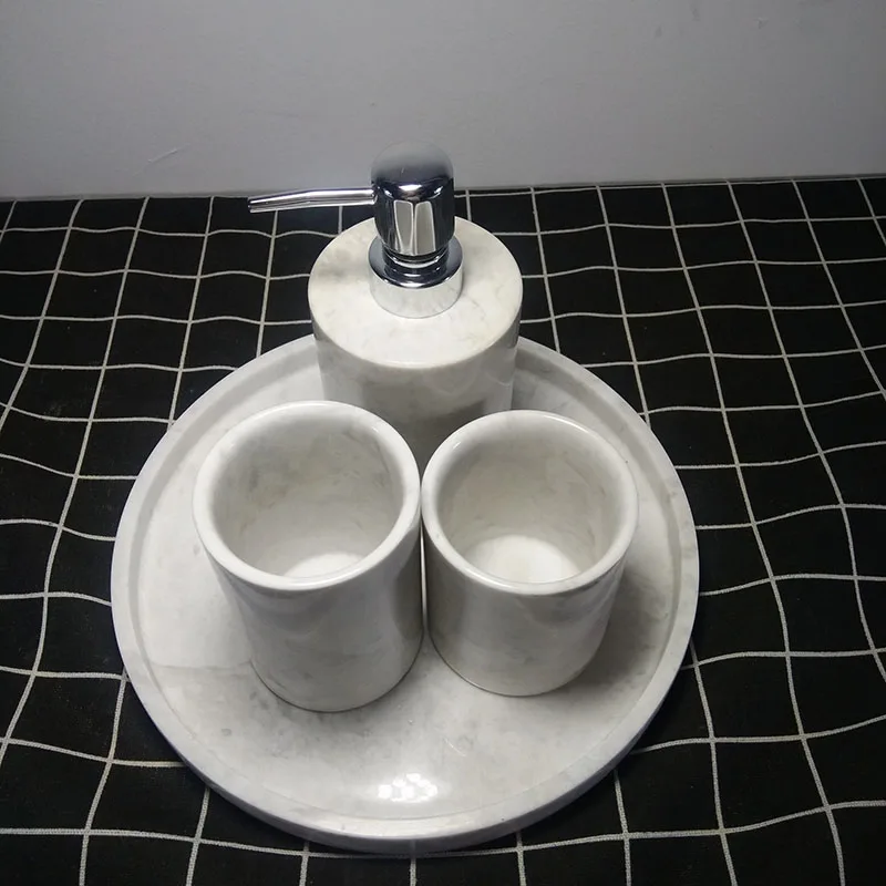 Горячая Распродажа белые мраморные контейнеры для ванной сантехника Прямая поставка с