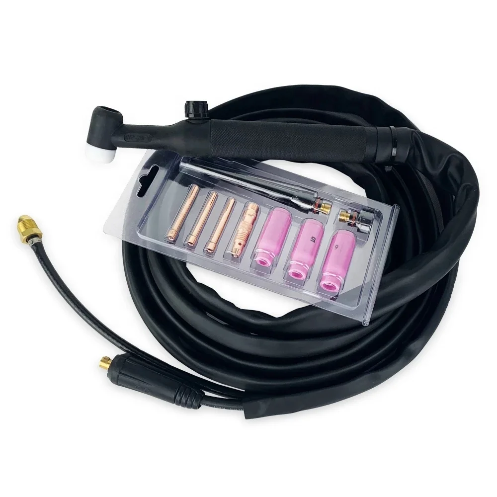 Adattatore Convertitore Per Torcia TIG WP17V (9 Mm) A WP26V (13 Mm) – Collegamento Meccanico Con Blocco Sicuro, Corpo In ABS E Metallo