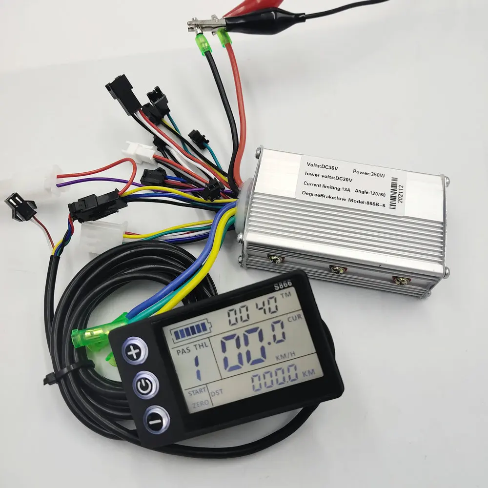 LCD DISPLAY 866+BLDC Controller 24v36v48v60v350w for