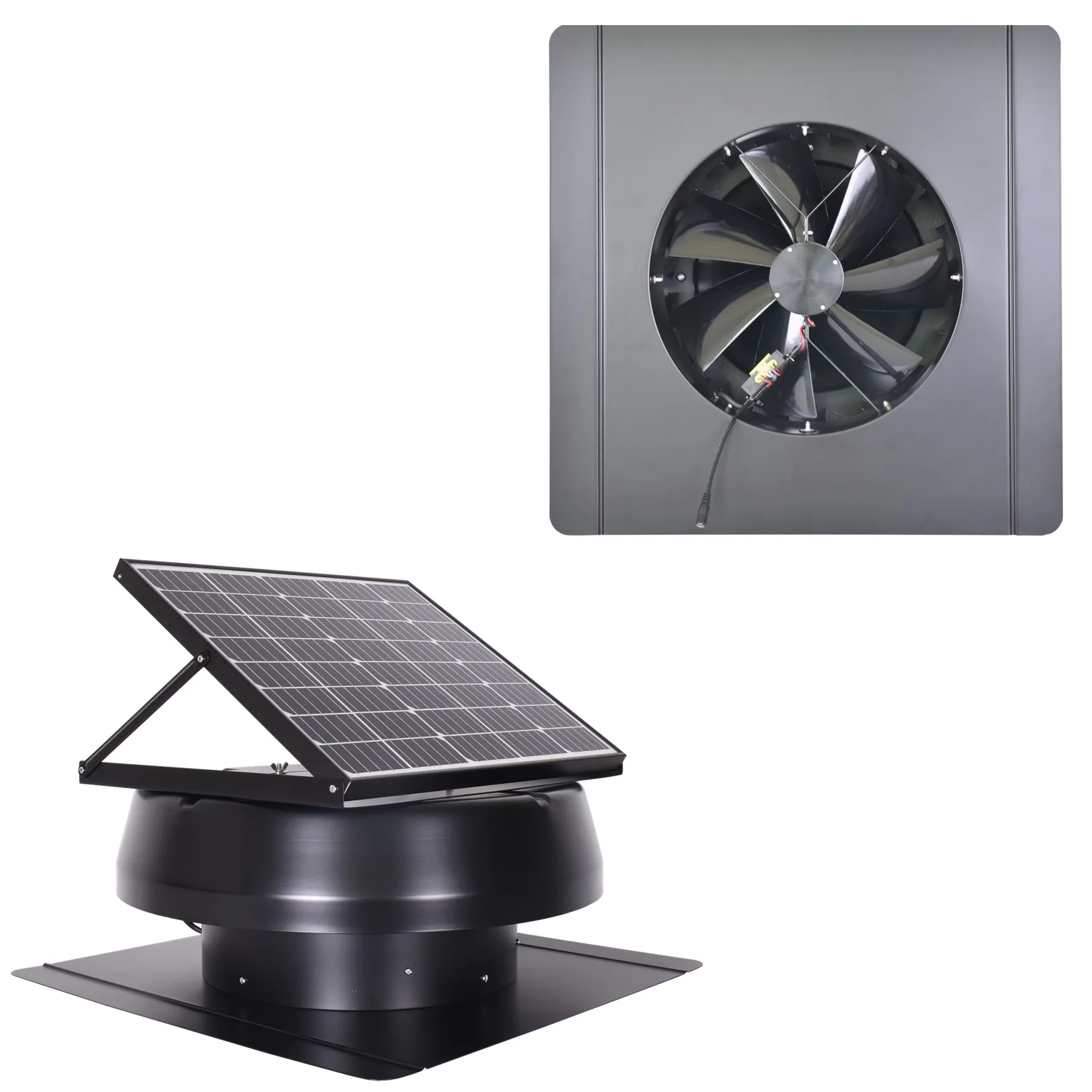 Roof Mount Attic Power Vent Attic Fan Air Vent 1500 -CFM Black