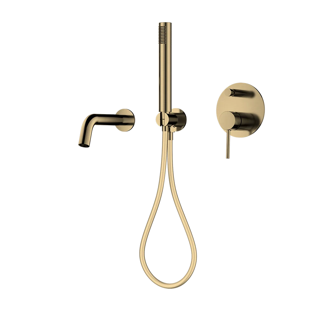 Watermark Solid Brass Construction Brushed Brass Bathroom Waterfall 2 In 1 Shower Rail Set Buy