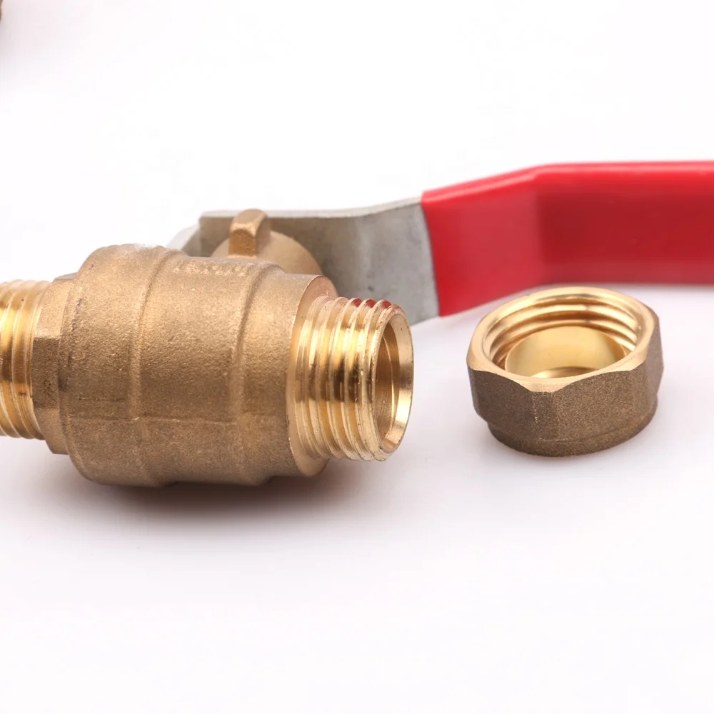 Zhejiang Kaibeili PN25 Long Red Handle Water Flow Control Brass Ball Valve