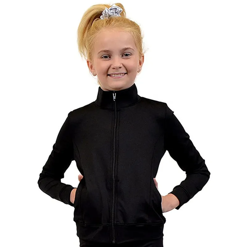 Veste D'échauffement GK Elite Velours Noir Enfant (fille S) - Patinage, Gym, Danse