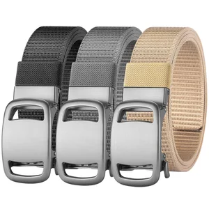 Automatic Buckle Belts Adjustable Jeans Pants Belt for Women Men Solid Color Braided Straps Outdoor Sports Casual Waistband
