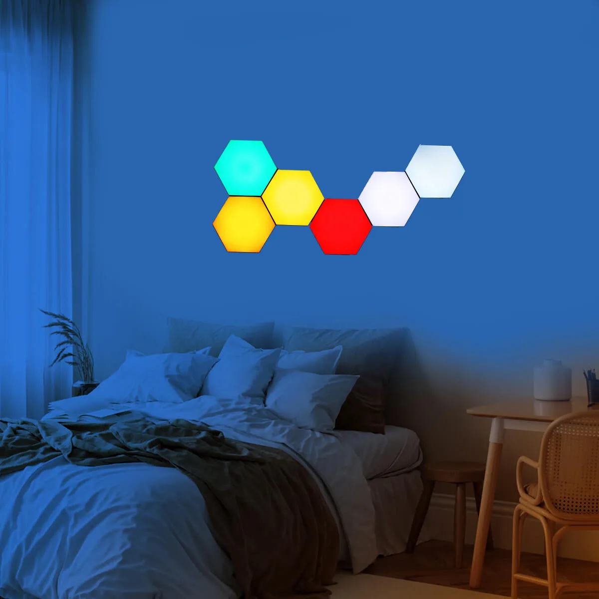 Modular Touch Lights Led Wall Light Led Hexagonal Touch Controlled Colorful Modular Hexagonal Light for Home Decoration