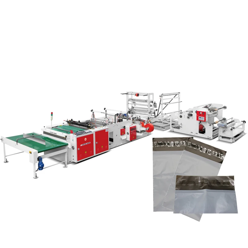 Fully Automatic PE HDPE Biodegradable Self Sealing Poly DHL Express Courier Mailer Plastic Bag Making Machine Manufacturer