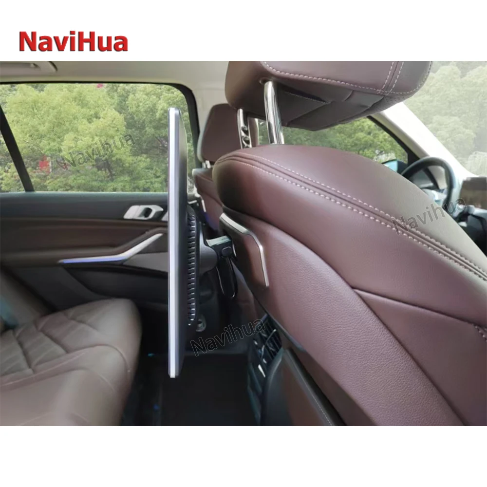 Navihua Android Car Back Seat Headrest Monitor Multimedia Rear Seat Entertainment for BMW X5 G05 Ratable IPS Full Touch Screen